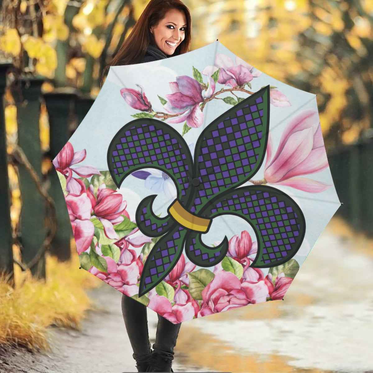 Blue fleur De lis Umbrella