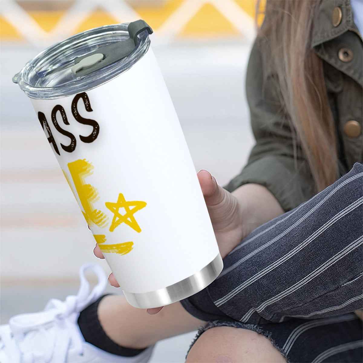 Coonass Style Tumbler 20 oz with Sliding Lid