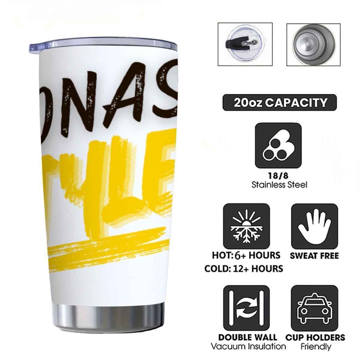Coonass Style Tumbler 20 oz with Sliding Lid