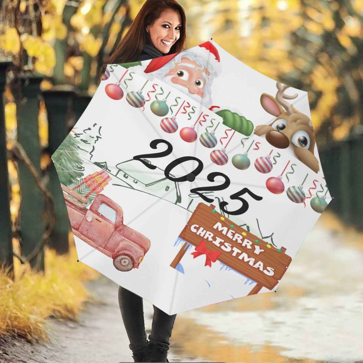 Merry Christmas 2025 Umbrella