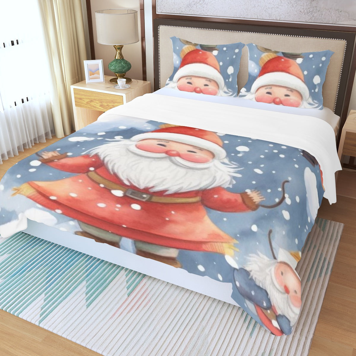 Santa Three Piece Duvet Bedding Set