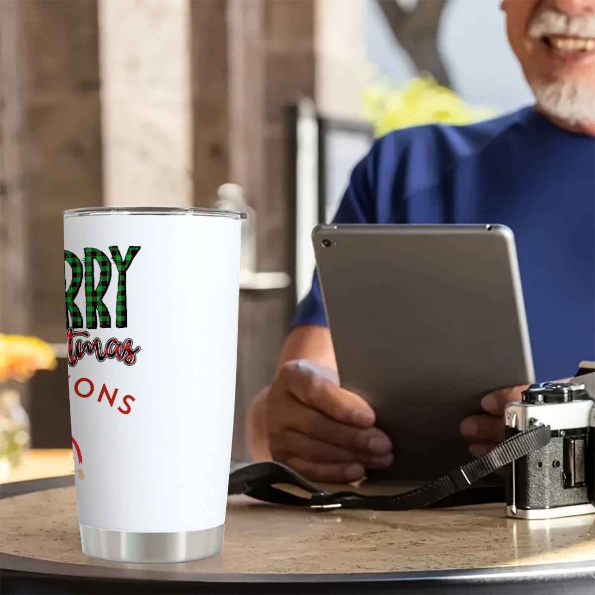 Merry Christmas Tumbler - Koo-Yon 20 oz Tumbler With Sliding Lid