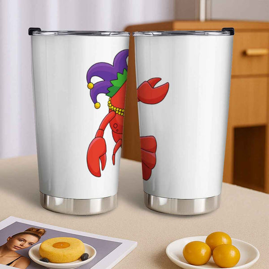 Mardi Gras Crawfish 20 oz Tumbler with Sliding Lid - Perfect Mardi Gras Tumbler for Celebrations
