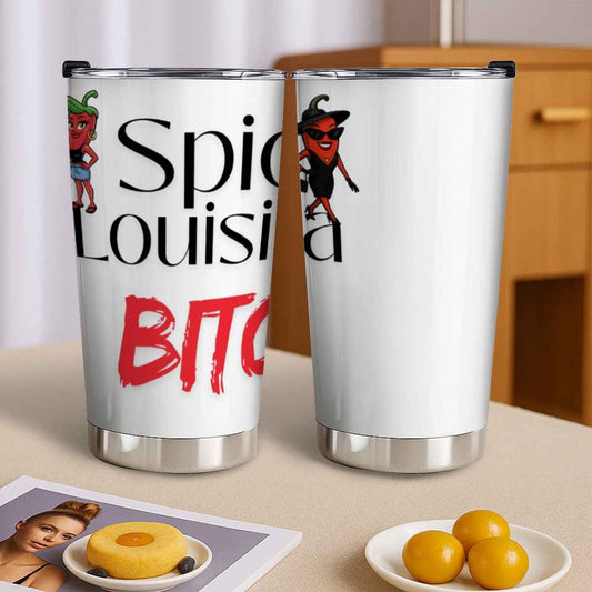 Spicy Louisiana Tumbler 20 oz with Sliding Lid - Perfect for Hot Drinks