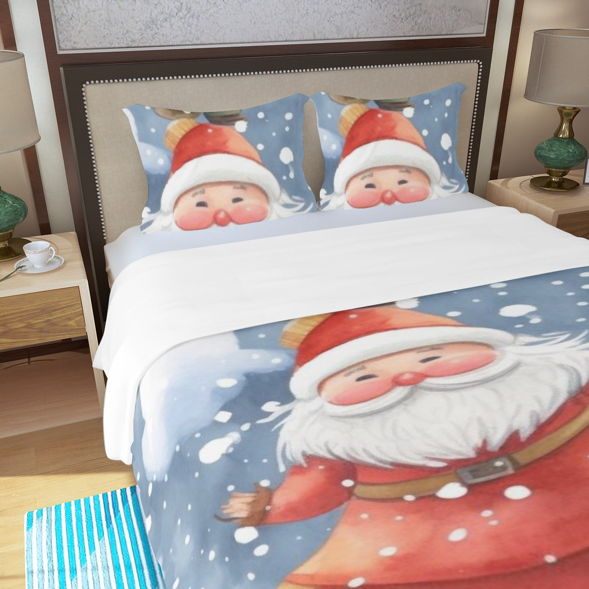 Santa Three Piece Duvet Bedding Set