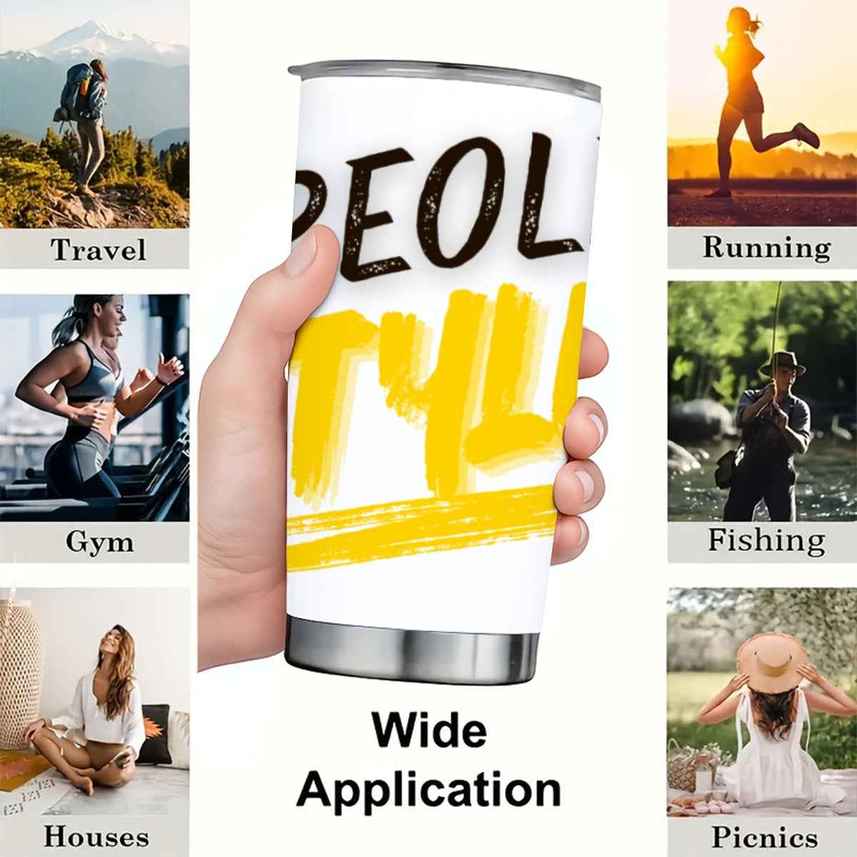 Creole Style Tumbler with Sliding Lid - 20 oz Insulated Travel Cup