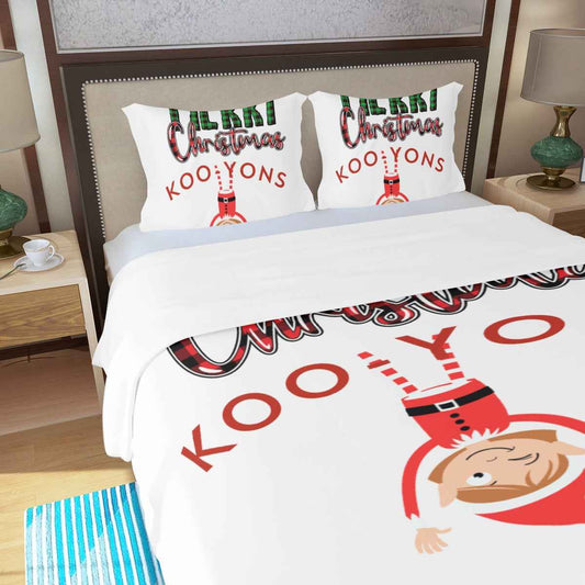 Merry Christmas Duvet Bedding Set - Koo-Yon Three Piece Collection