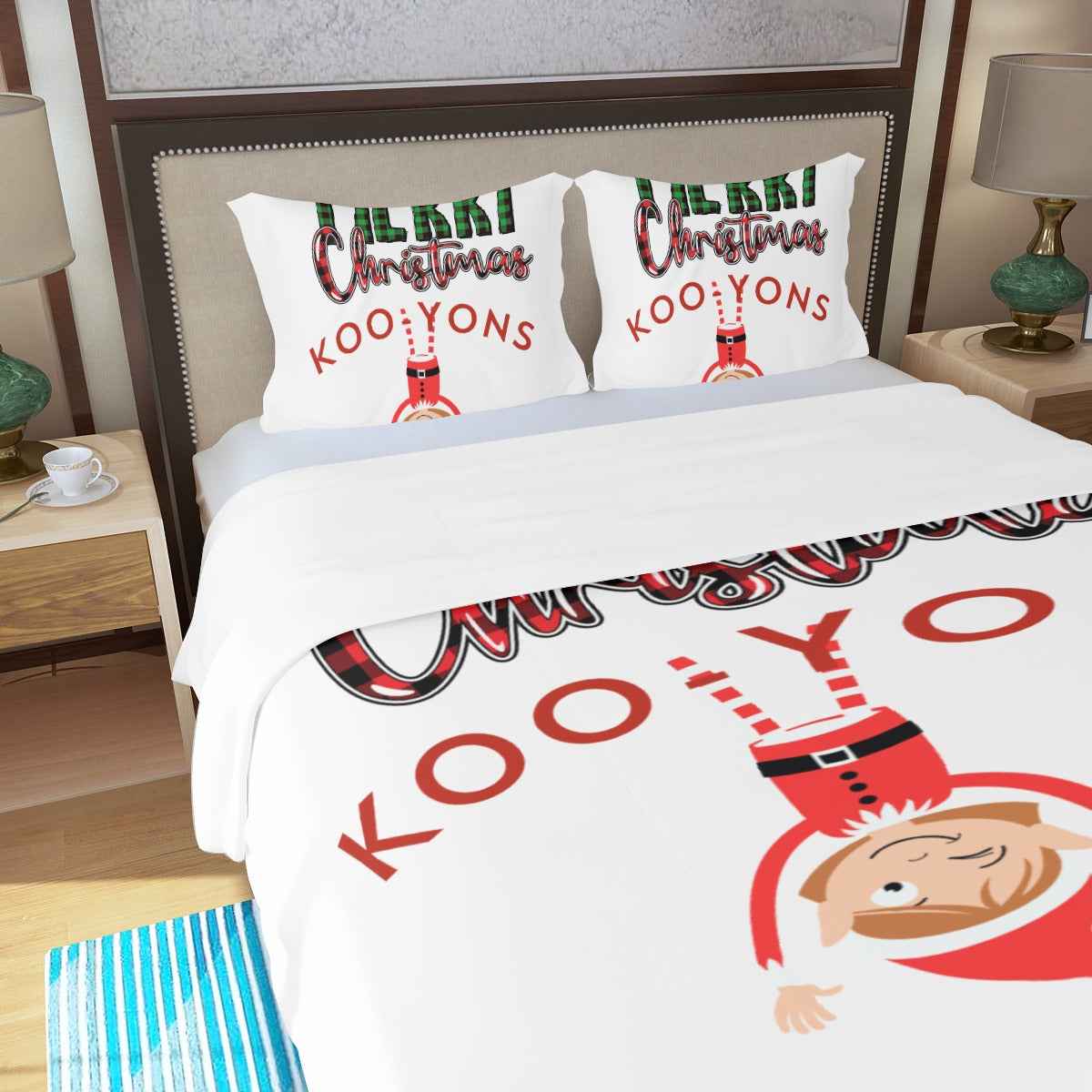 Merry Christmas Duvet Bedding Set - Koo-Yon Three Piece Collection