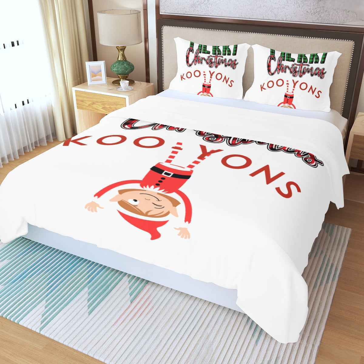 Merry Christmas Duvet Bedding Set - Koo-Yon Three Piece Collection