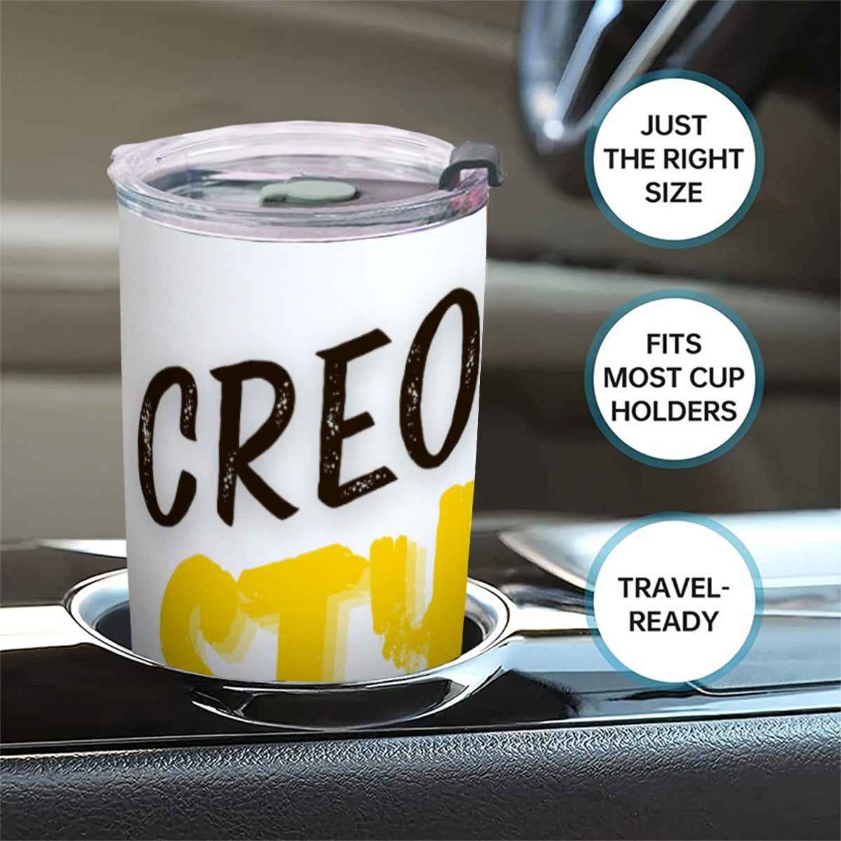 Creole Style Tumbler with Sliding Lid - 20 oz Insulated Travel Cup