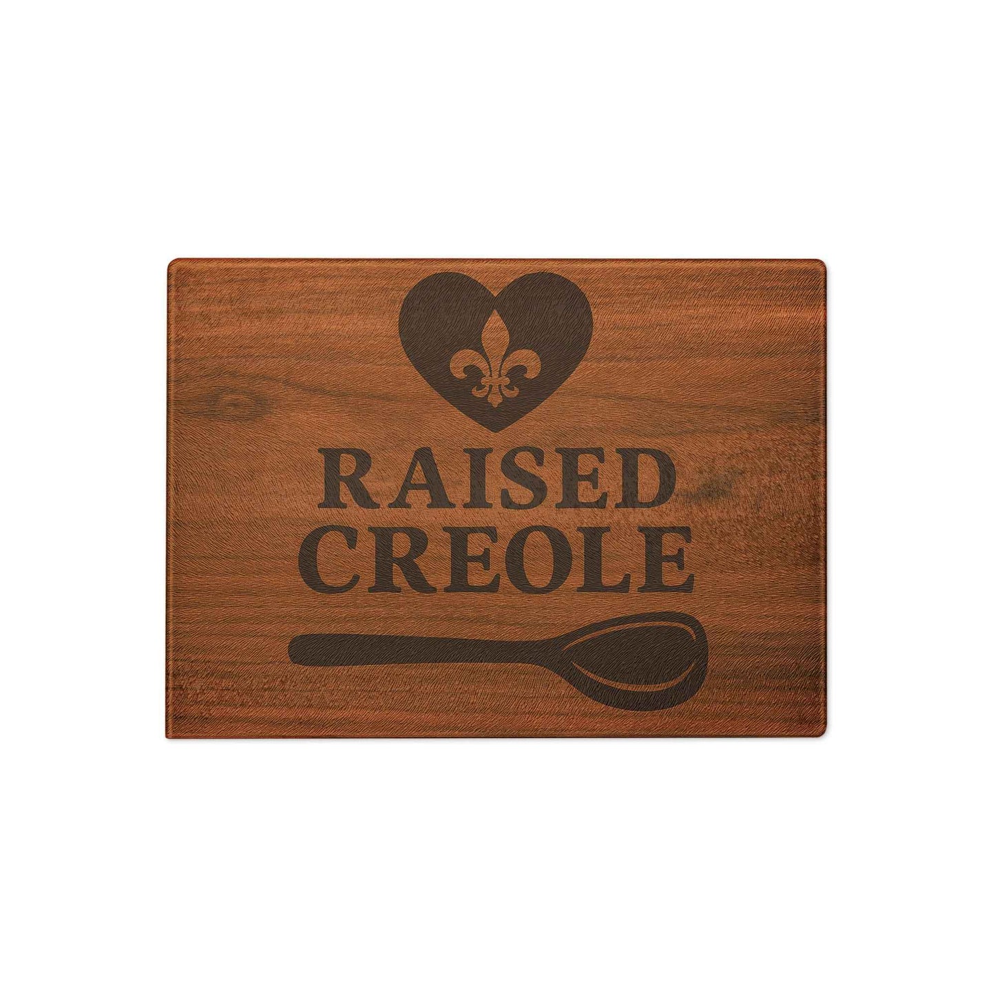 Raised Creole Glass Cutting Board